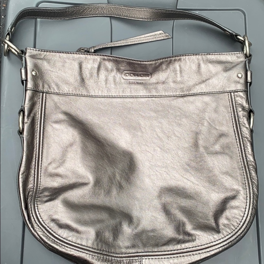 Coach pewter handbag